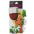 Pom-charms  Wine Glass Charms - Kelly Green/White